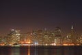 The Skyline of San Francisco at Night Royalty Free Stock Photo