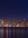 The Skyline of San Francisco at Night Royalty Free Stock Photo