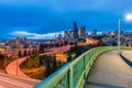 Skyline of Seattle Washington USA at Dusk Royalty Free Stock Photo