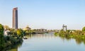 Skyline of Seville with the Guadalquivir river - Spain