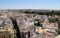 Skyline of Seville from the top of the Cathedral of Seville - Cathedral of Saint Mary of the See, Andalusia, Spain Royalty Free Stock Photo