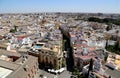 Skyline of Seville from the top of the Cathedral of Seville -- Cathedral of Saint Mary of the See, Andalusia, Spain Royalty Free Stock Photo