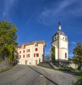 Skyline of Seyne les Alpes with chapel Royalty Free Stock Photo