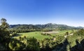 Skyline of the Seyne les Alpes valley in the french Region provence des haut alpes Royalty Free Stock Photo