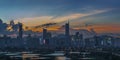 Skyline of Shenzhen city, China at dusk Royalty Free Stock Photo