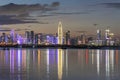 Skyline of Shenzhen city, China at dusk Royalty Free Stock Photo