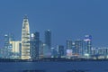 Skyline of Shenzhen city, China at night