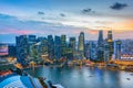 Skyline Singapore Downtown at night