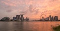 Skyline in Singapore Royalty Free Stock Photo