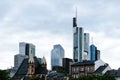 Skyline with skyscrapers - Frankfurt am Main, Germany, financial district