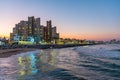 Skyline of Sokcho behind the sea, Republic of Korea