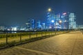 Street in downtown of Hong Kong city at night Royalty Free Stock Photo