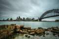 Skyline of Sydney downtown with Harbour Bridge, NSW, Australia