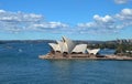 Skyline sydney harbour and opera hous and blue sky