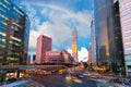 Skyline of taipei city with 101 building