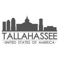 Tallahassee Skyline Symbol Design City Vector Art