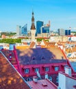 Skyline Tallinn cityscape Estonia view Royalty Free Stock Photo