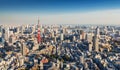 Skyline of Tokyo Cityscape with Tokyo Tower at sunset, Japan Royalty Free Stock Photo