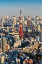 Skyline of Tokyo Cityscape with Tokyo Tower at sunset, Japan Royalty Free Stock Photo