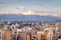 Skyline of Tokyo and Mount Fuji in Japan. Royalty Free Stock Photo