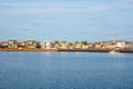 Skyline of town of Hafnarfjordur in Iceland