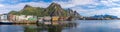 skyline of the town of svolvaer on the lofoten islands in norway Royalty Free Stock Photo