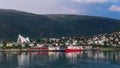 Skyline of Tromso in Norway Royalty Free Stock Photo