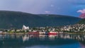 Skyline of Tromso in Norway Royalty Free Stock Photo