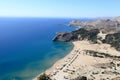 Skyline of Tsampika beach Royalty Free Stock Photo