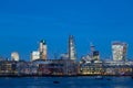 Skyline twilight with City of London skyscrapers and office buildings Royalty Free Stock Photo