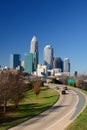 Skyline of Uptown Charlotte Royalty Free Stock Photo