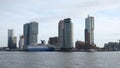 Skyline van de kop van Zuid in Rotterdam