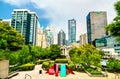 Skyline of Vancouver, Canada at Robson Square