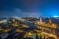 Skyline of Verona in Italy at night Royalty Free Stock Photo