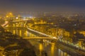 Skyline of Verona in Italy at night Royalty Free Stock Photo