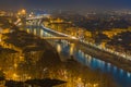 Skyline of Verona in Italy at night Royalty Free Stock Photo