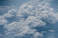 Skyline View above the Clouds from air plane Royalty Free Stock Photo