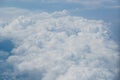 Skyline View above the Clouds from air plane Royalty Free Stock Photo