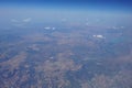 Skyline View above the Clouds from air plane Royalty Free Stock Photo