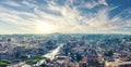 Skyline view of the Capitoline Hill, roman Forum, Coliseum, Rome, Italy Royalty Free Stock Photo