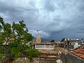 Skyline view of Indian village gadhala