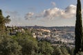 Skyline view of the Old City of Jerusalem looking north Royalty Free Stock Photo