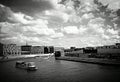 Skyline view of Spree river in Berlin city, Germany