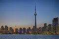 Skyline view of Toronto downtown at night, Ontario, Canada Royalty Free Stock Photo