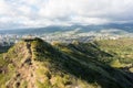 Diamond Head in Honolulu, state of Hawaii. Royalty Free Stock Photo