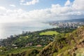 Diamond Head in Honolulu, state of Hawaii. Royalty Free Stock Photo