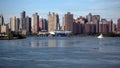 Skyline and waterfront of Yorkville section of northern Manhattan, New York, NY, USA