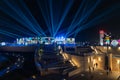 Doha, Qatar - December 2, 2022: Skyline of West Bay and Doha City Center, Qatar at night. Royalty Free Stock Photo