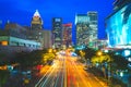 Skyline of xinyi district of taipei city in taiwan at night Royalty Free Stock Photo