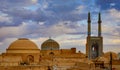 The skyline of Yazd Iran at sunset Royalty Free Stock Photo